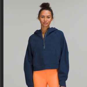 Lululemon Scuba Oversized Half zip hoodie. Navy blue